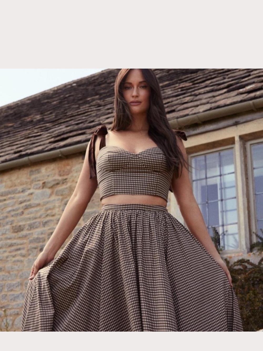 Reformation X Kacey Musgraves Magnolia Two Piece Set Crop Top/Skirt - 4